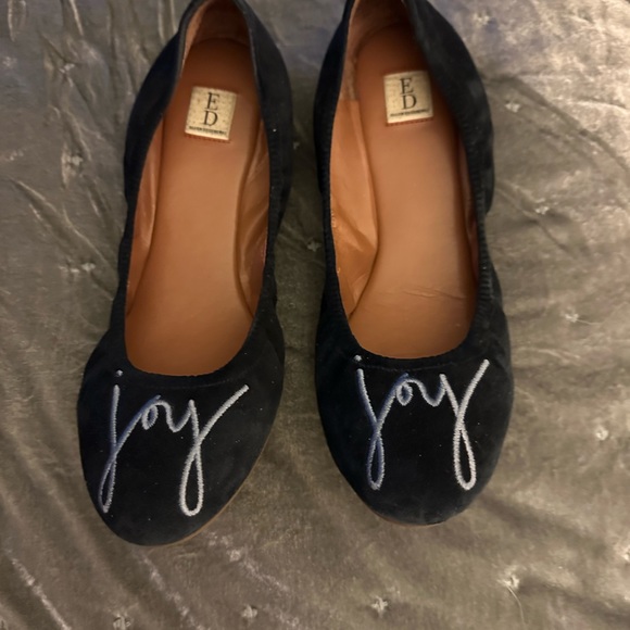 ED - Blue Suede Flats - Picture 1 of 5